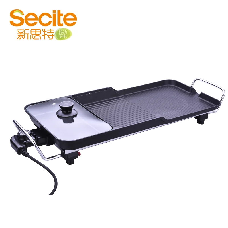 Factory price popular indoor electric tabletop bbq home electric grill with hot pot