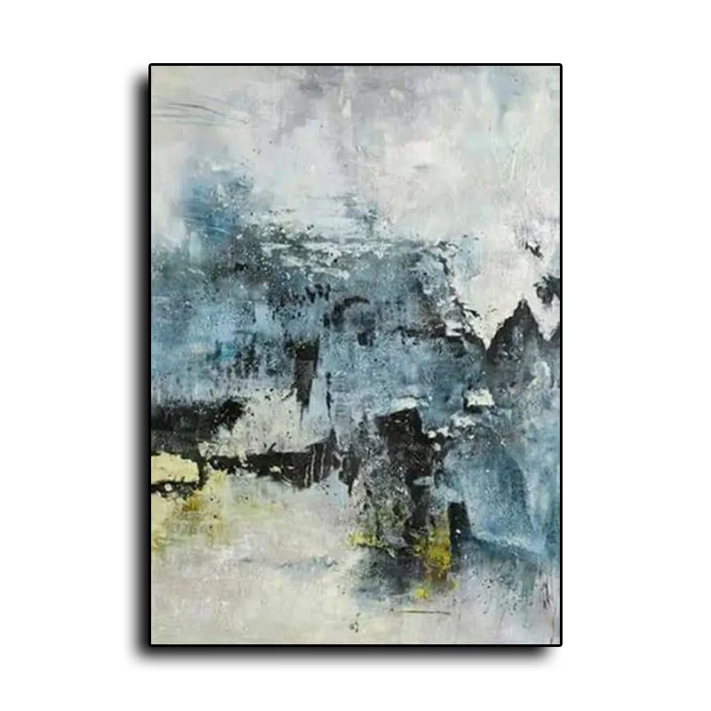 Wall Art Decor 100% Hand Painted Abstract Mountain Hills View Modern Handmade Oil Painting abstract oil painting canvas wall art