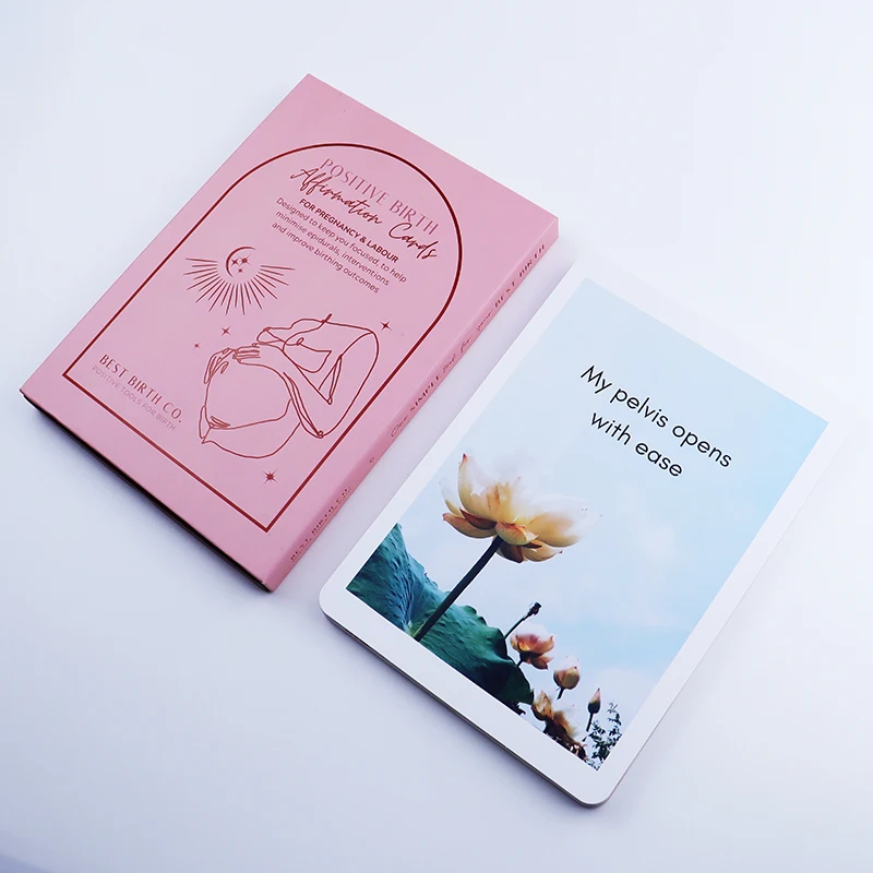 Custom Print Affirmation Meditation Mindfulness Cards Stress Relief Birth Affirmation Cards