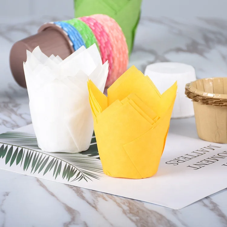 stocked green tulip cupcake cases for souffle paper muffin cup wholesale cupcake baking cups