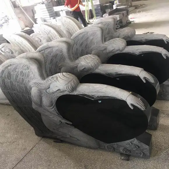 American Style Granite Tombstones Marble Headstone for Cemetery Use with Warranty