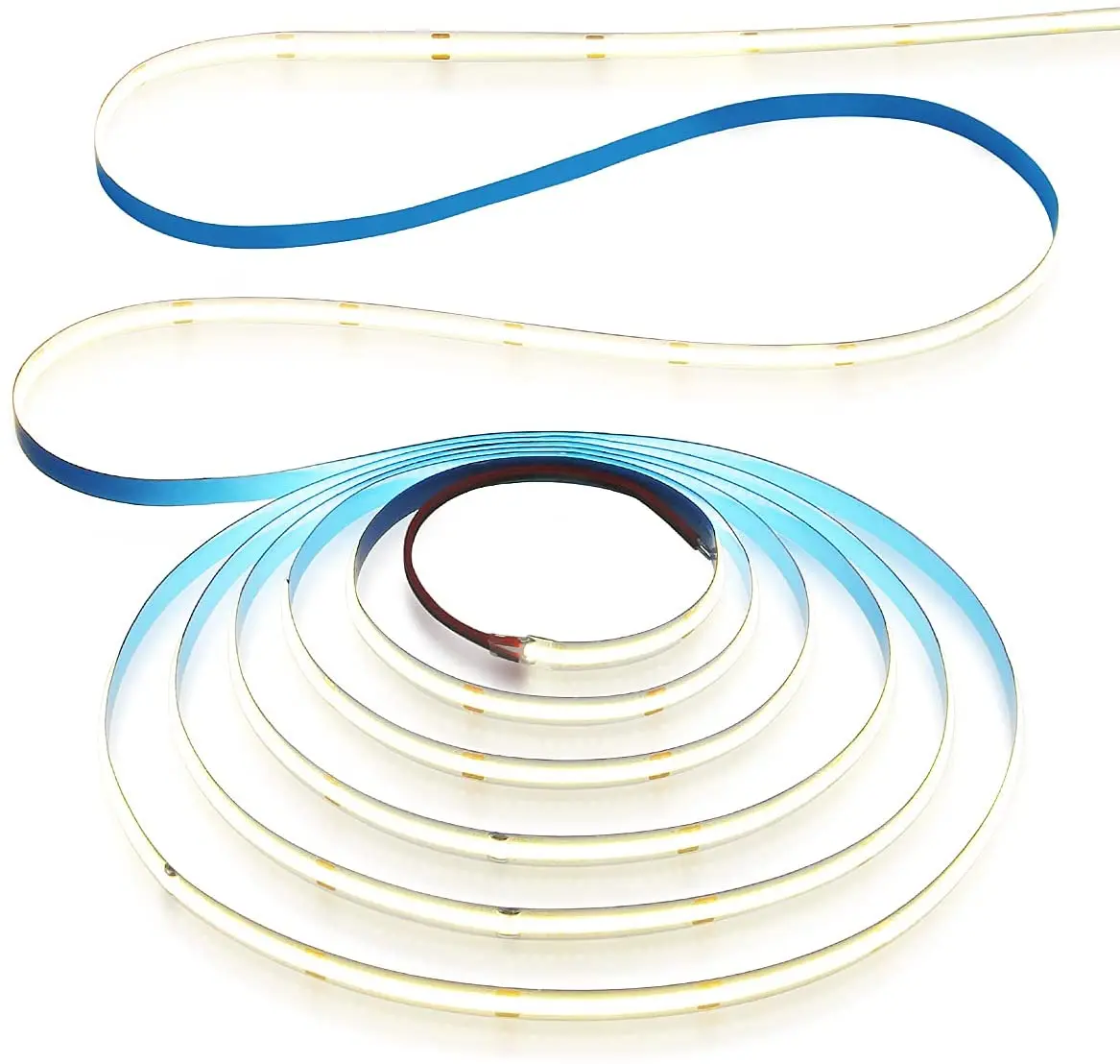 Bendable Roll to Roll 480chips/m 8mm PCB 12V 24V 4000K 4500K Natural White Daylight 10m/roll Flex No soldering COB LED Strip