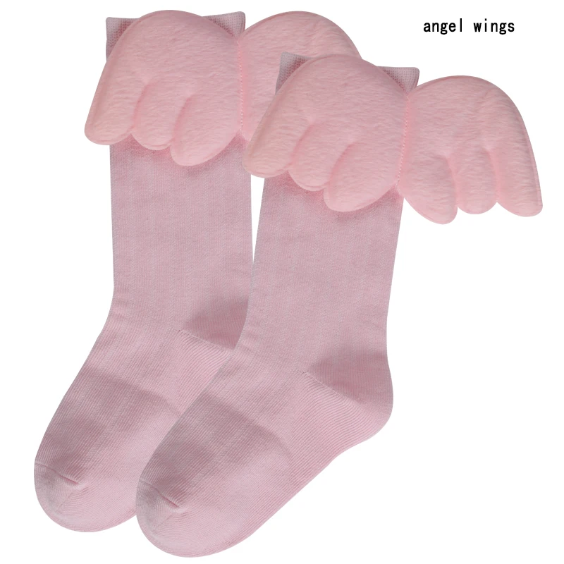 Funny kids Angel Knee Socks Happy Children Socks Girls  Baby knee socks
