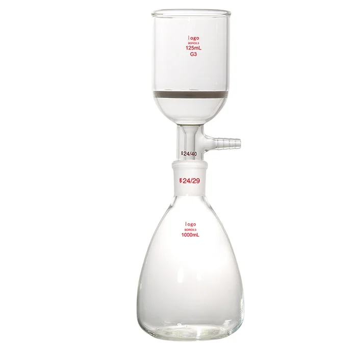 ASK Manufacture 15 30 60 100 125 150 250 500 1000mL 2L 5L borosilicate glass instrument capacity sand core suction filter funnel