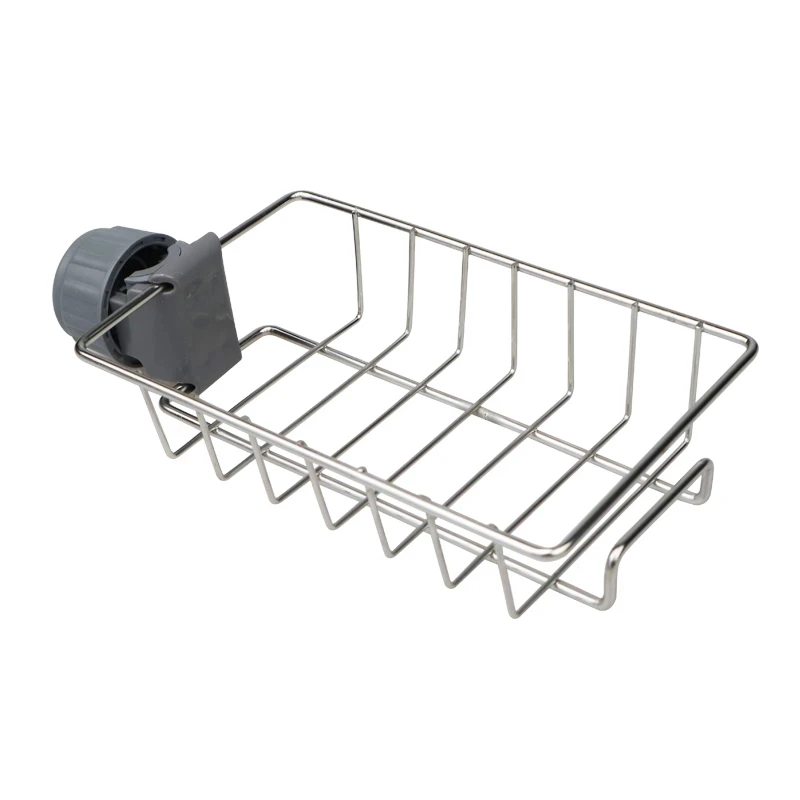 
Stainless Steel Faucet Rack Kitchen Storage Shelf Sponge Dish Cloth Finishing Drain Rack Pool Rag Storage Drain Dry Rack 
