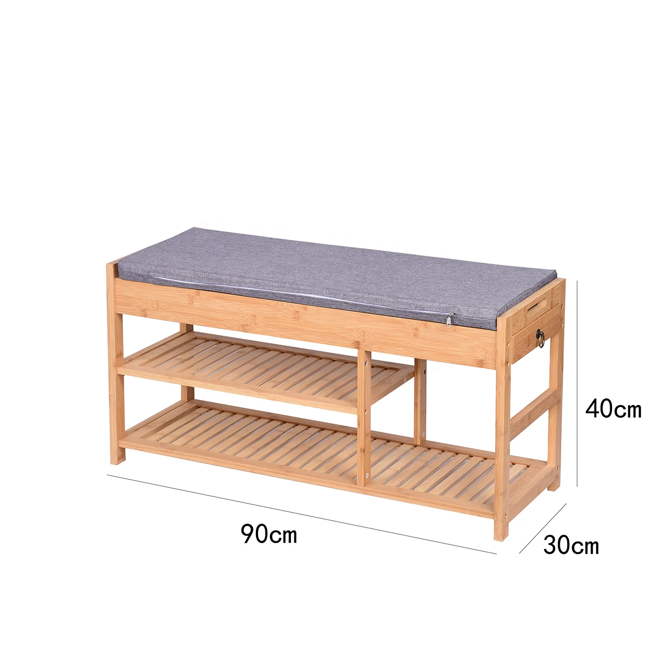 premium bamboo shoe rack shoe racks to save space with upholstered seat and drawer for living room