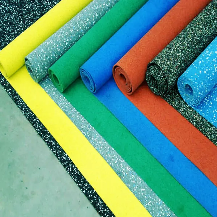 Gym Rubber Floor with EPDM rubber granules for Indoor and Outdoor Used