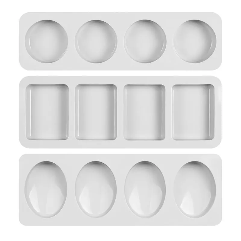 Diy fun gifts rectangular squareb oval baby soap moulds silicone soap mold sets