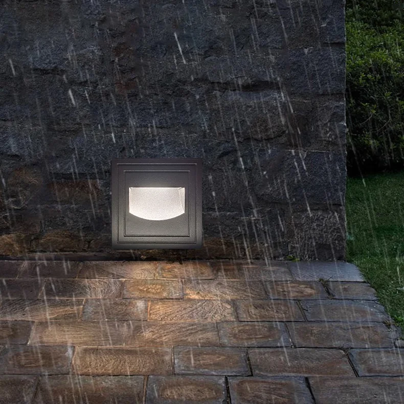 Night light, automatic path sensing foot light, embedded stair skirting foot corner foot light