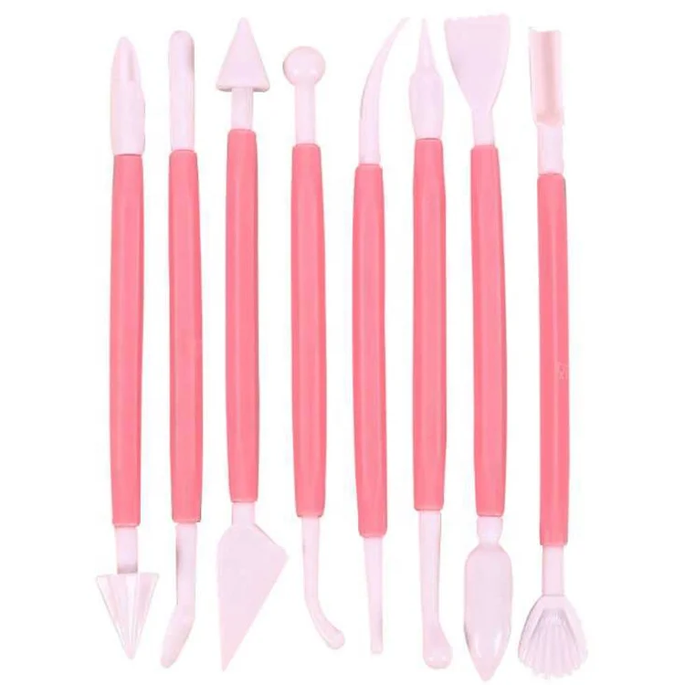 
2021 Cake sugar carving knife making cutting tools 8pcs baking engraving set DIY carving pen set 