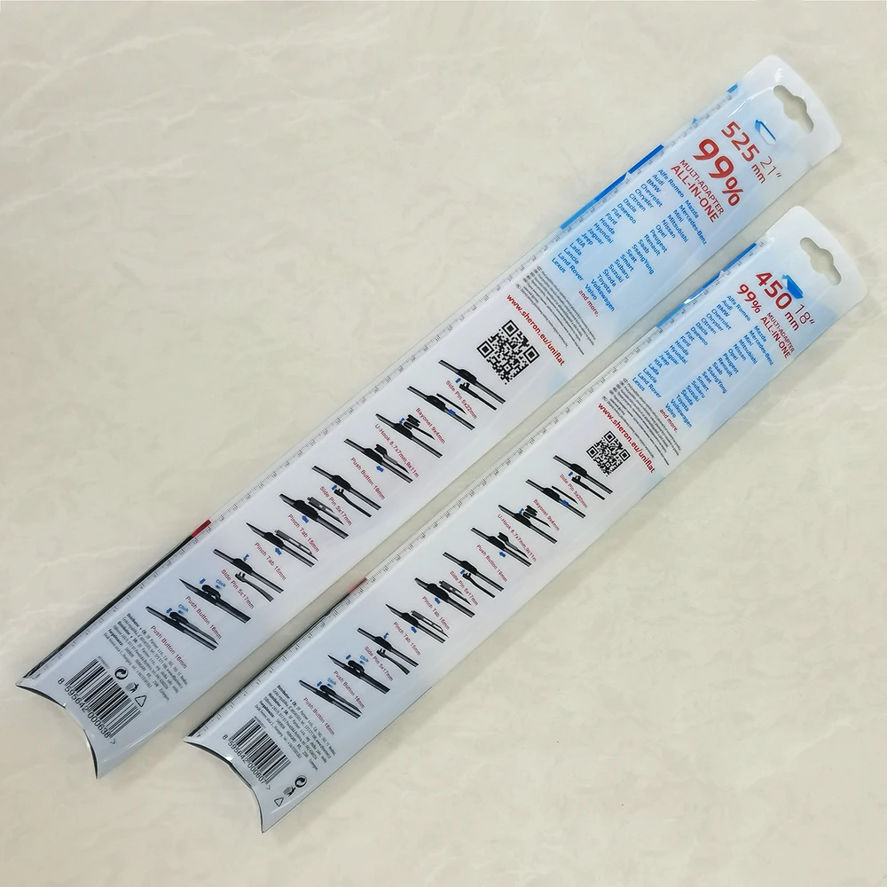 New design clear PVC PET PP plastic car windshield wiper blade pillow packaging box