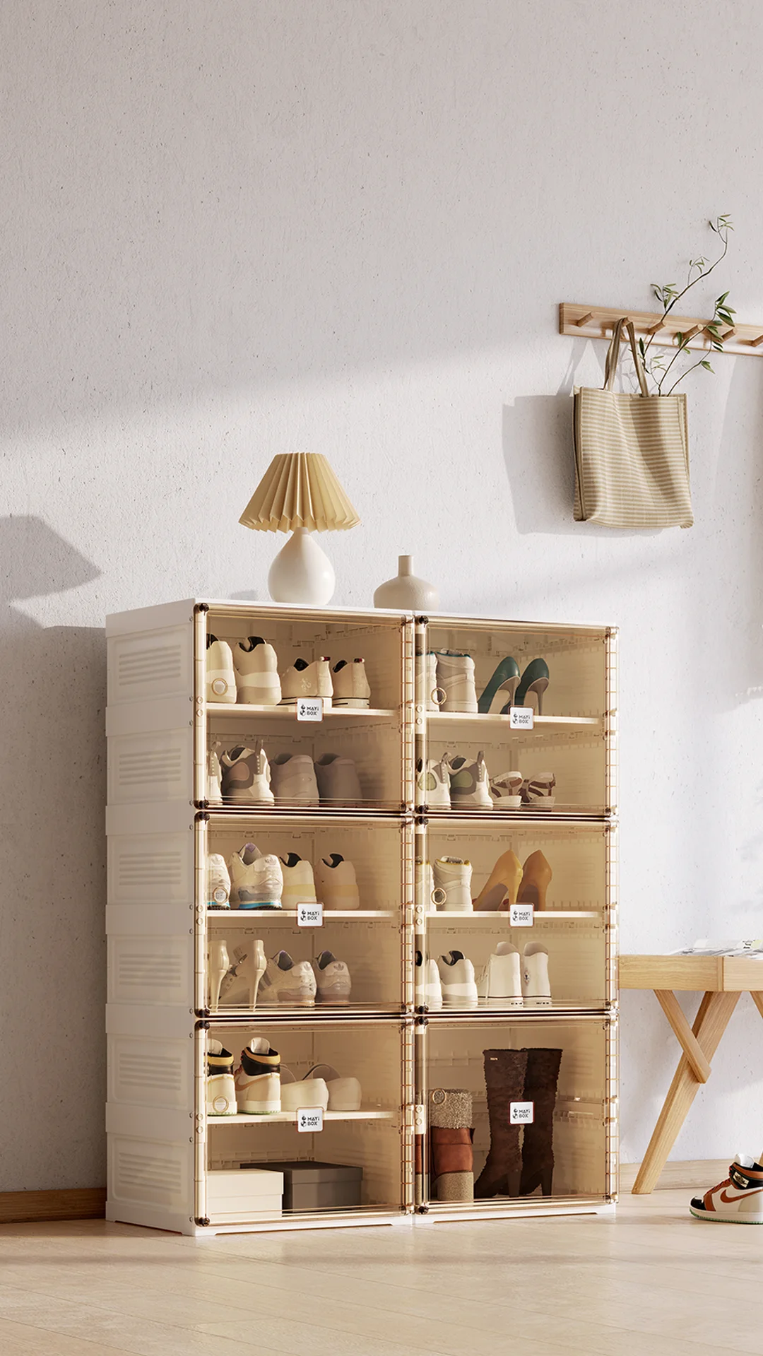 factory supply moveable shoe organizer rotating home storage & organization set of storage boxes