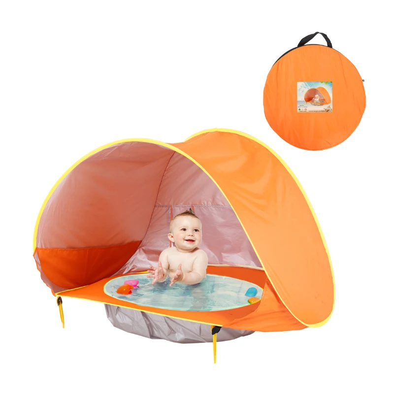 Children Waterproof Pop Up sun Awning Tent UV-protecting Sunshelter Swimming Pool Baby Tent