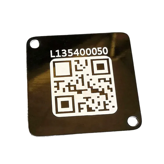 Настенная табличка из нержавеющей стали с логотипом и QR-кодом лазерная гравировка печать металлическая