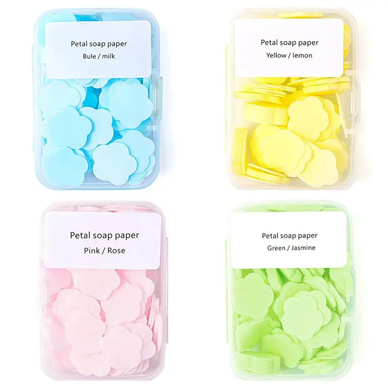 New Mini Disposable Hand Washing Soap Paper Travel Soap Sheet Paper Laundry Soap Sheet