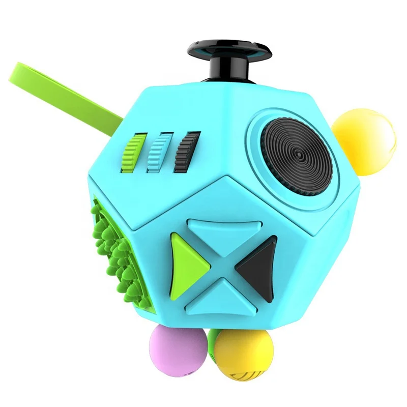  Мини Fidget Cube 12 Сторон Magic Игрушка Непоседа снимает стресс настольная игрушка 3D модель инновационных подарки на день
