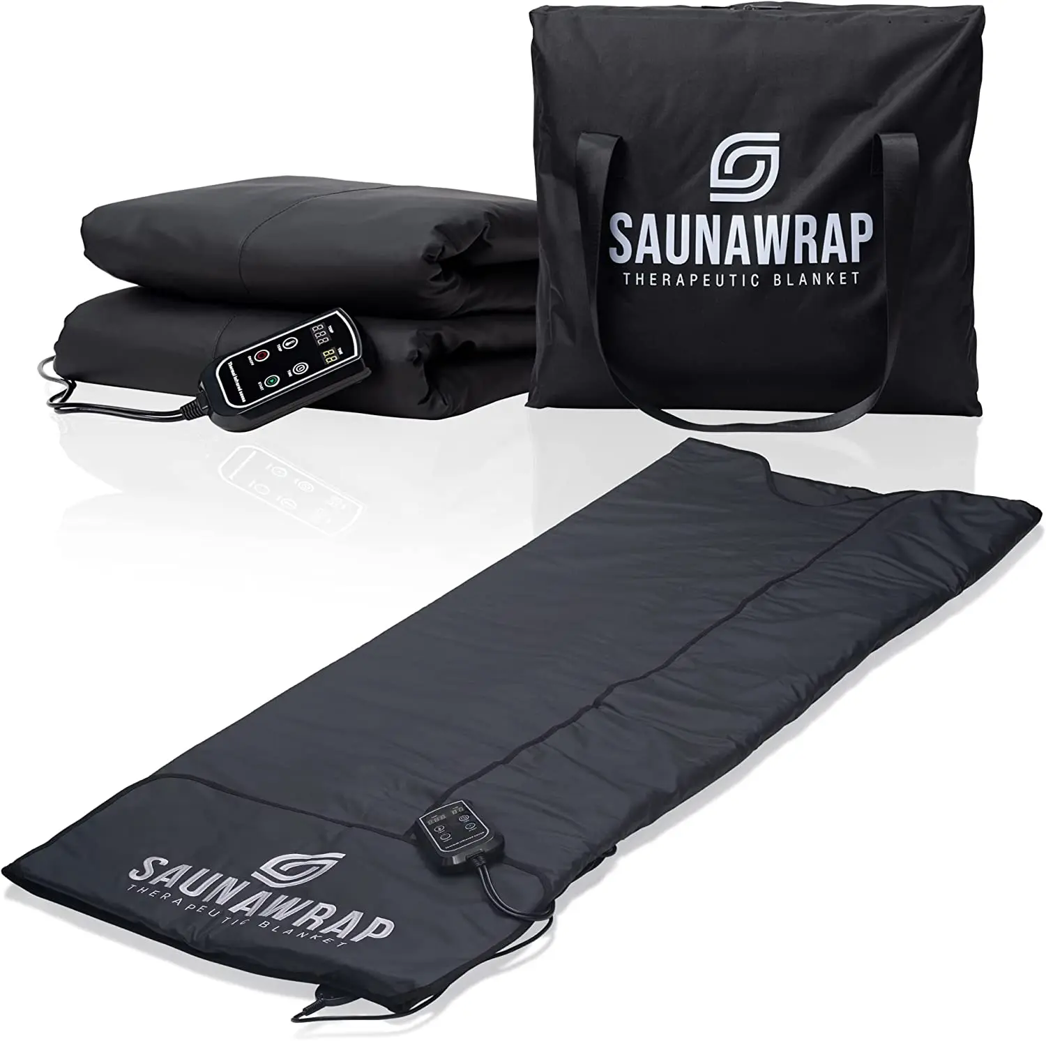 Far Infrared Sauna Blanket Red Light Therapy Device Weight Loss Body Desktop CE Rubber Home Upgraded Portable 6 Ft X 3 Ft Black