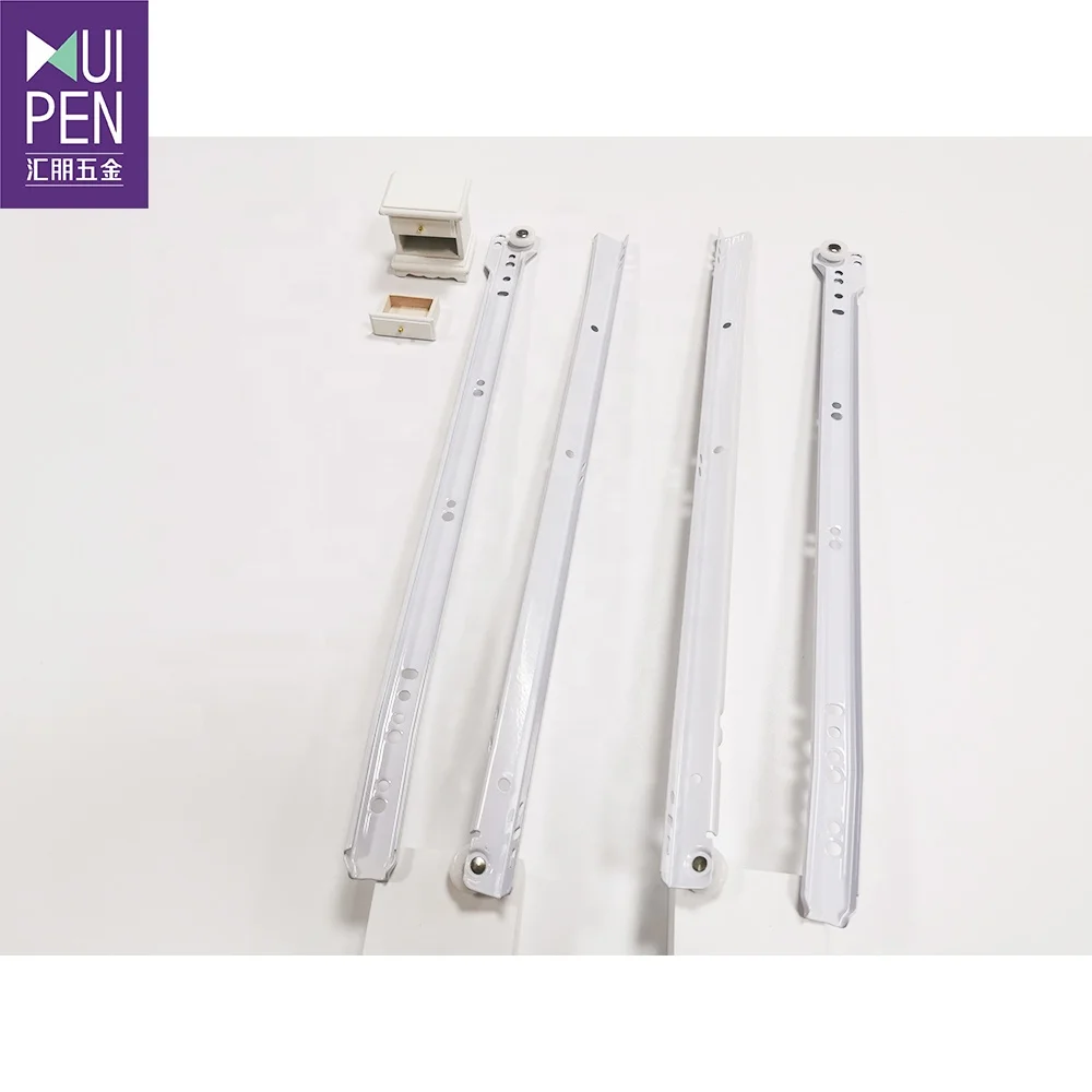 factory price  epoxy powder coating paint  200mm To 600mm Full Extension  Soft Close Telescopic Drawer runner