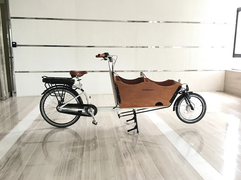 Bakfiets Child Cargo Bike 2-Wheel Electric UB9016E Tricycle with 36V Voltage Open Frame Design europe stock now poland stock