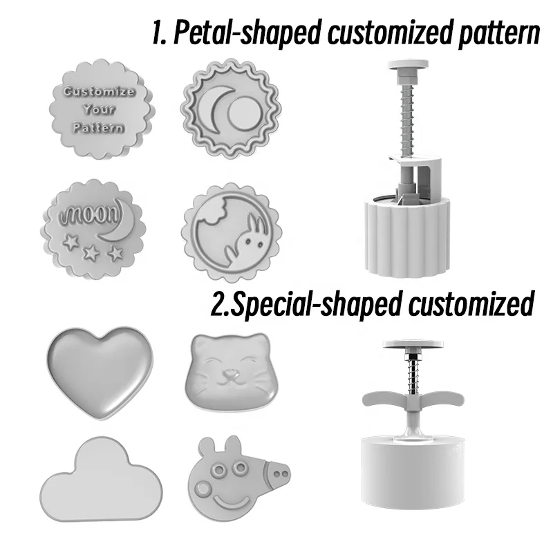 Petal-shaped hand-pressed baking mold customization popular irregular shape bath bomb mold,mooncake mold for making pastry