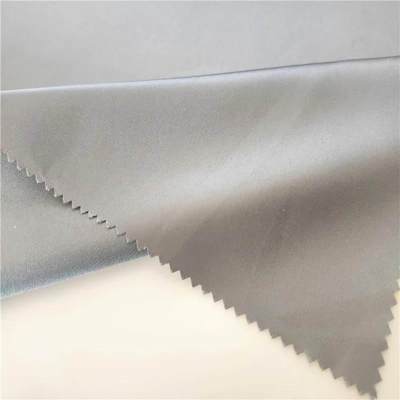 Wholesale 50D*75D 100% Polyester Fabric Satin,Breathable Waterproof Satin Fabric
