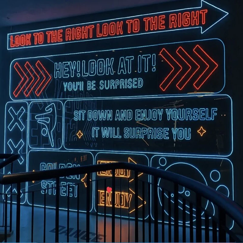 Неоновый ночник Логотип Акриловый неоновый свет фон Арка неоновый настенный светильник