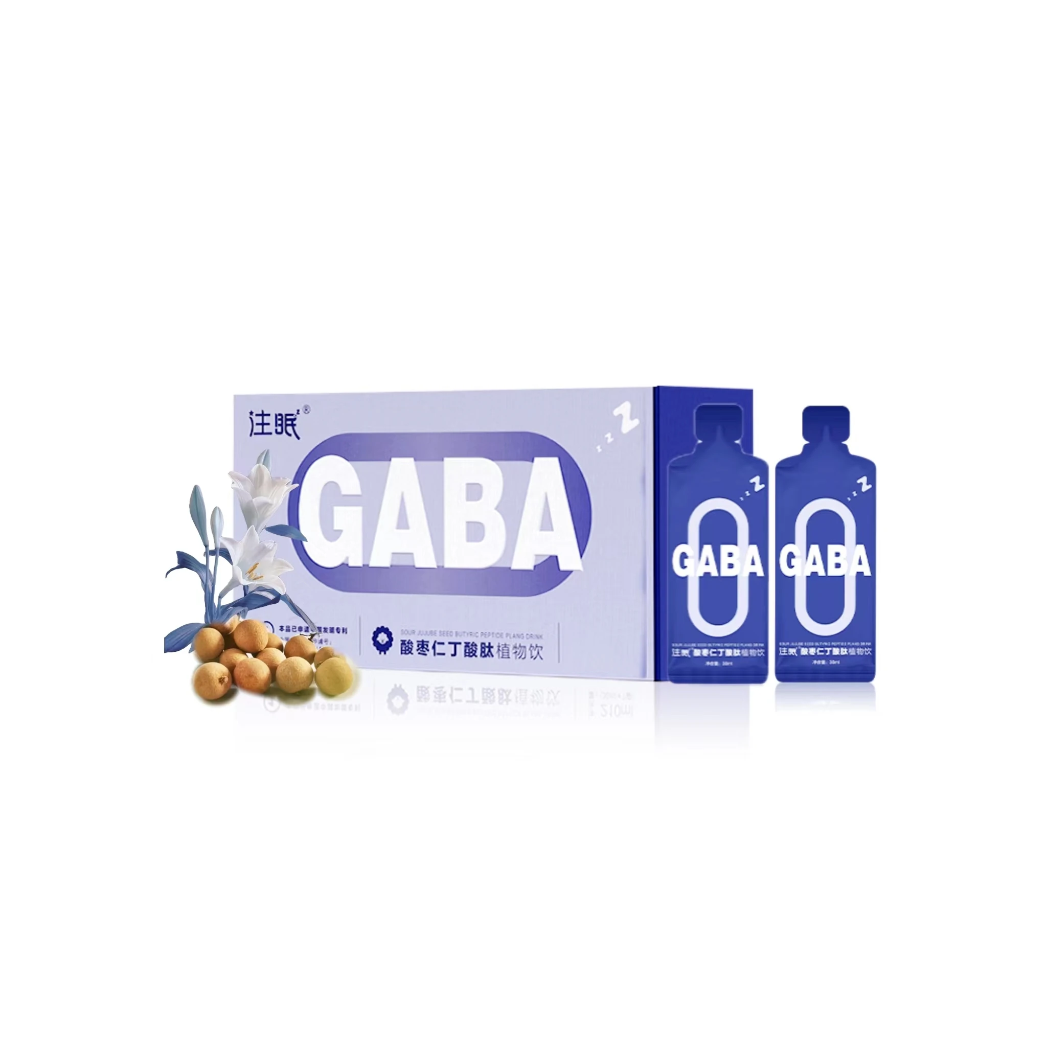 Высококачественный твердый напиток Suanzaoren GABA успокаивает нервы и
