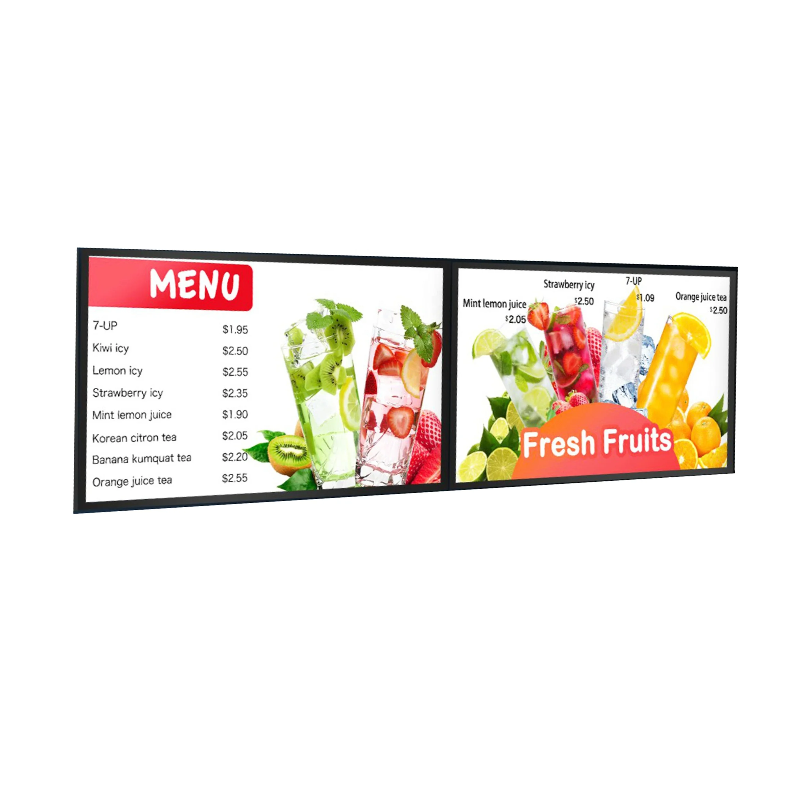 32 inch 43 inch chain store popular use LCD smart signage for restaurants digital food menu signs