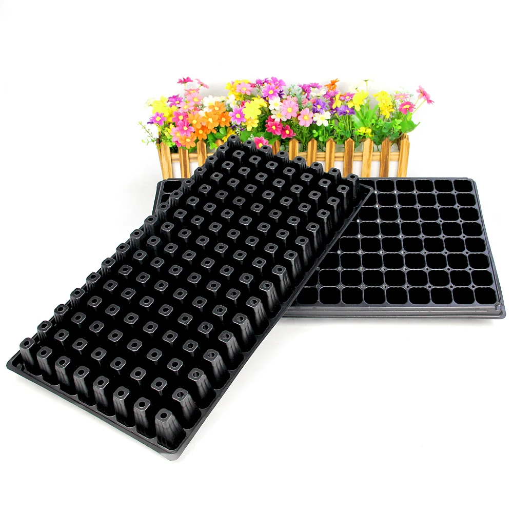 128 Cells Seed Plant Germination Vegetables Flower Growing Tray Garden Seedling Nursery Trays