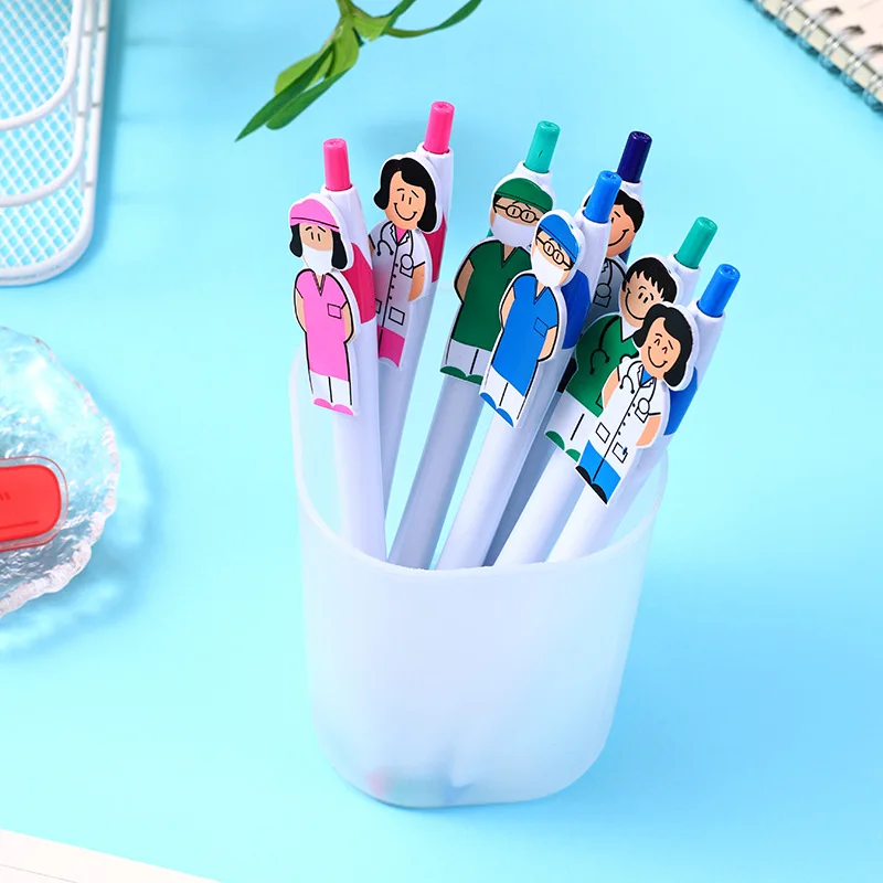 Cute Nurse Pens Appreciation Gifts Novelty Lovely Cartoon Ball Point Pens for Writing Stationery School Office Supplies