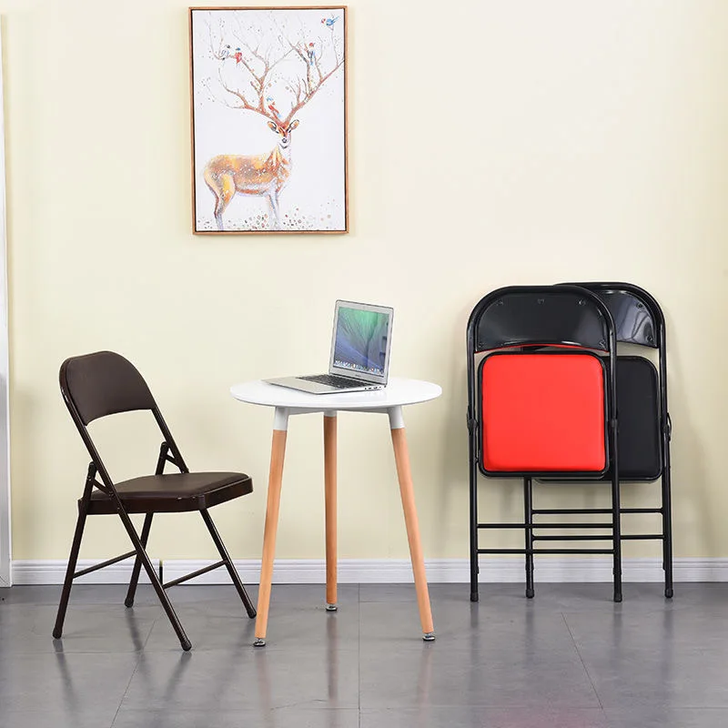 Popular Simple Easy Collect PU Seat Foldable Living room chair Dining chair Home Office Study Chair