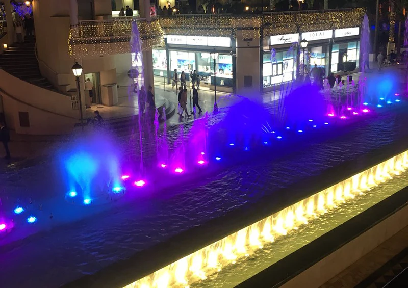 316L stainless steel IP68 Waterproof dmx rgb  under water light 24 v 45w  uderwater lights for fountain