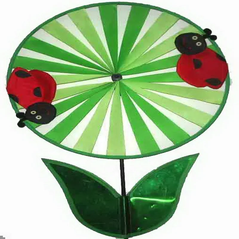 Spring tripe round law windmill for garden decoration