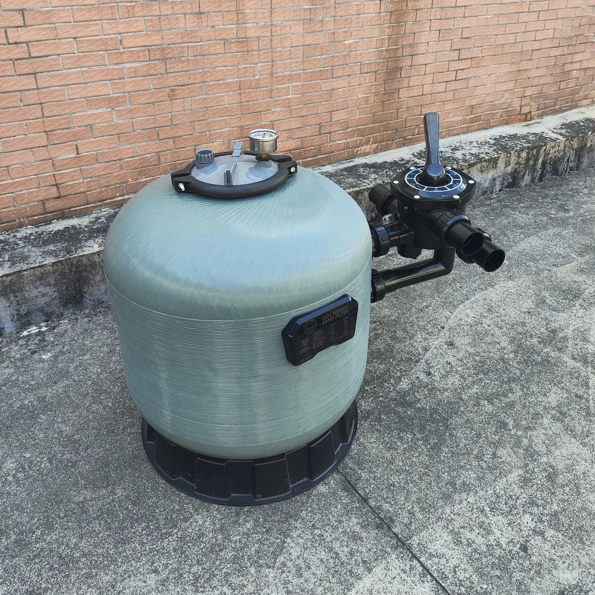 High Quality Fiberglass Sand Filter for Swimming Pools Home Commercial Factory Supplied Side-Mount Water Sand Filter for Sale