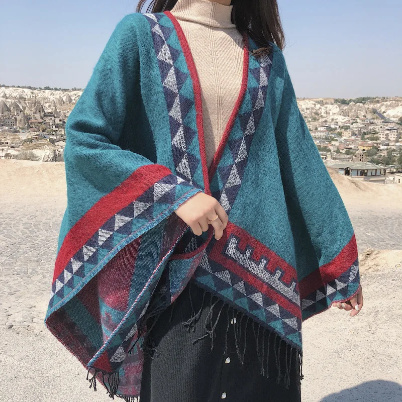 
Wholesale acrylic knitted Women Large Scarf Pashmina Shawls and Wraps Fleece Shawl 