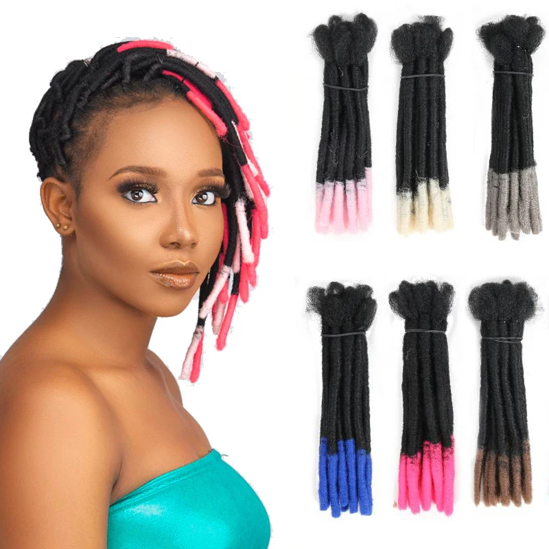 
2021 HOHO Dread Locks 100% Handmade Afro Kinky Curly Natural Micro Braiding Locs Virgin Human Hair Crochet Dreadlocks Extension 