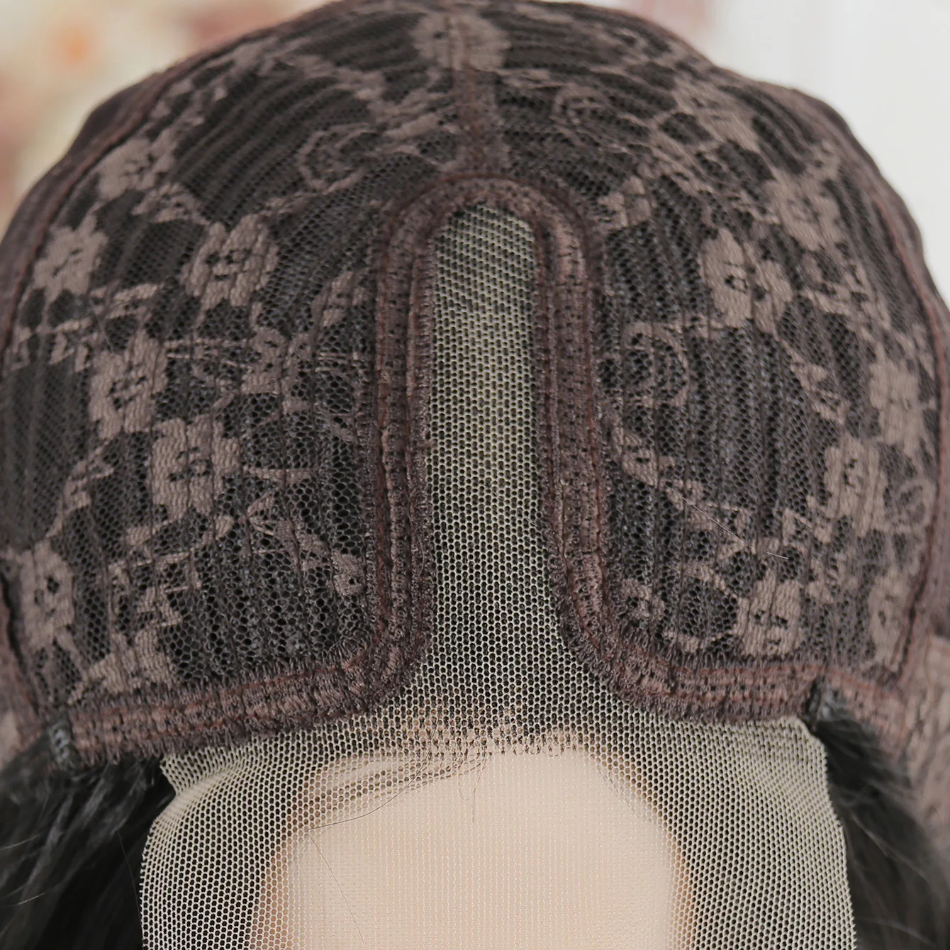 Factory Direct Supply Female Full Head Cover Short Straight Black Lace Front Synthetic Chemical Fiber bob Wig