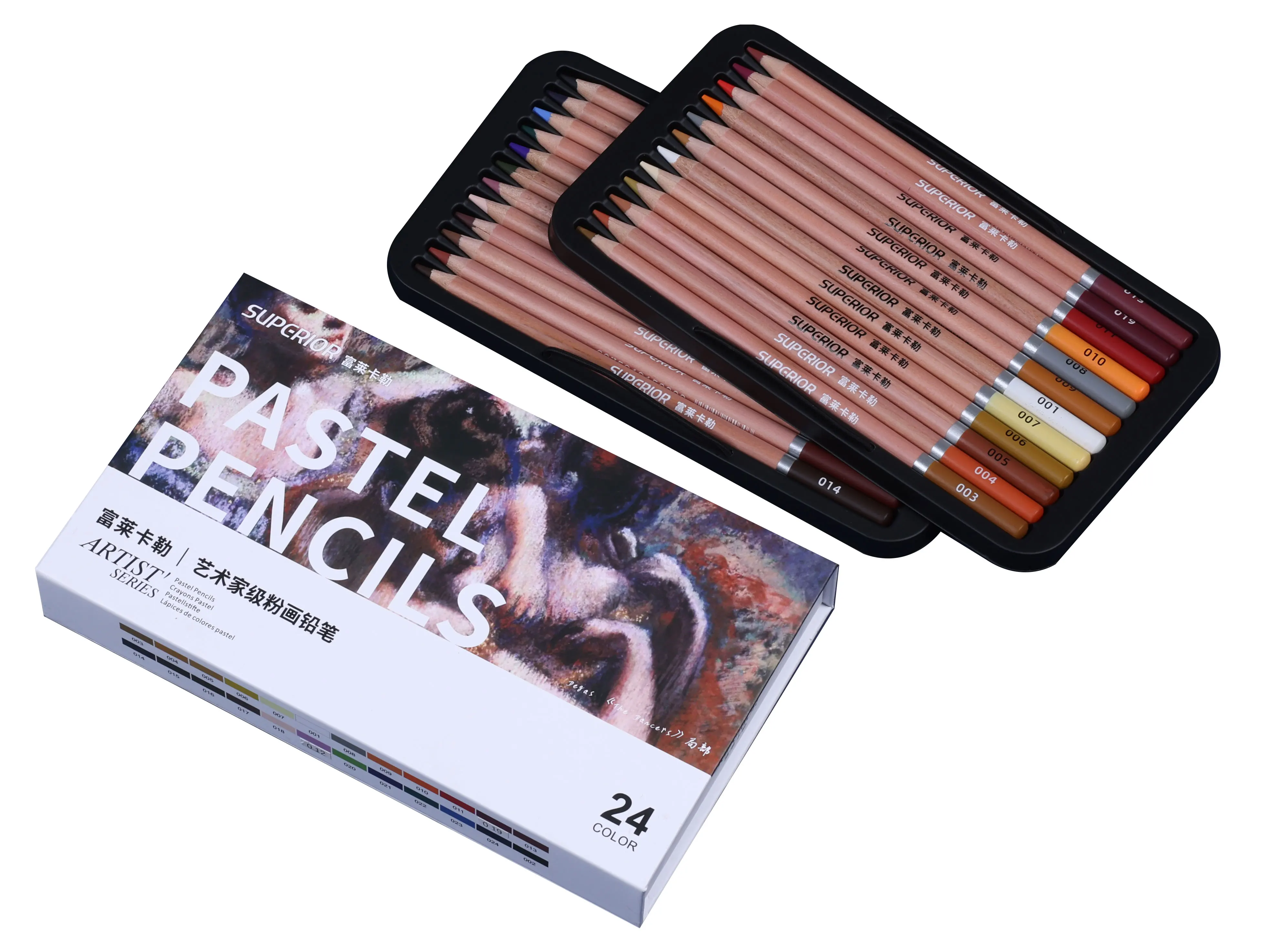 Pastel Pencil Set with Vibrant Color Sketch Charcoal Pencils for Drawing Painting
