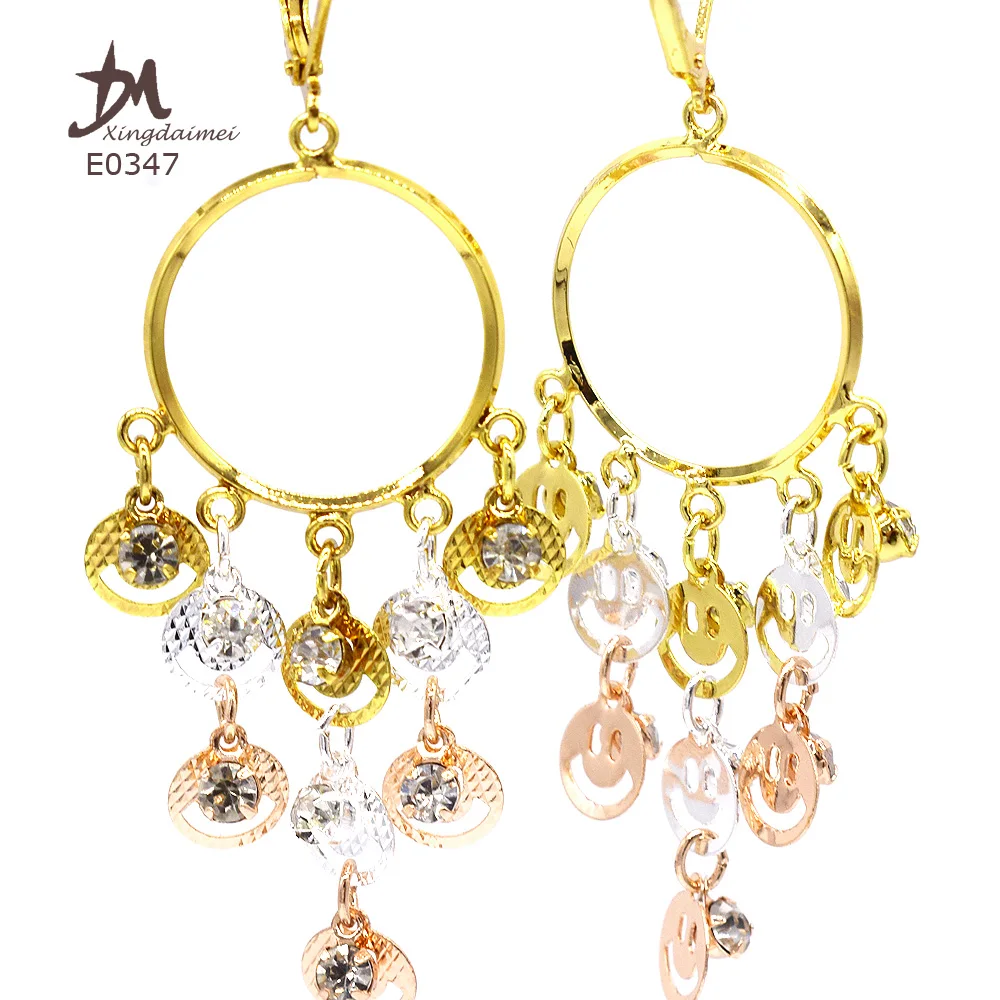 E0347 Wholesale New Design 3 color earrings high quality zircon elephant butterfly cross earrings