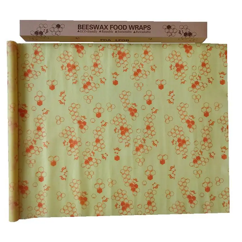 Дешевая биоразлагаемая Экологически чистая Органическая многоразовая Хлопковая Сумка для сэндвича для хранения пчелиного воска обертывание бумажный лист рулон