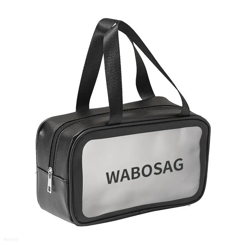 FM cross-border transparent makeup bag Korean style portable travel storage Large capacity frosted waterproof toiletry