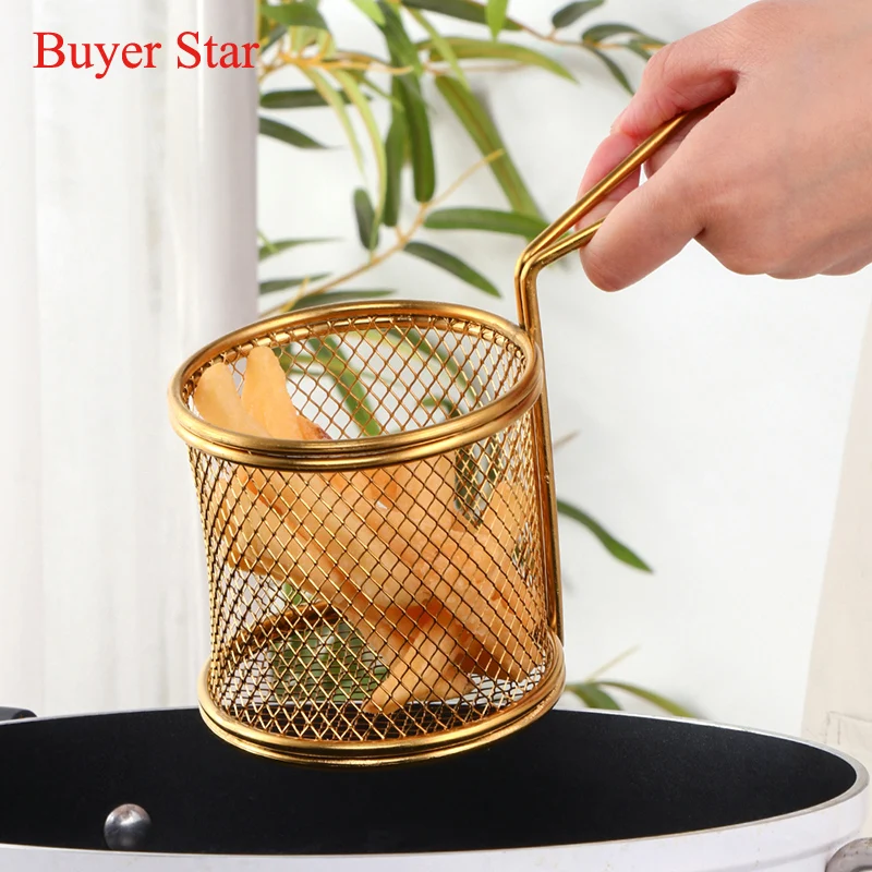 Kitchen Stainless Steel Frying Basket Chips chicken French Fries Fryer basket Strainer
