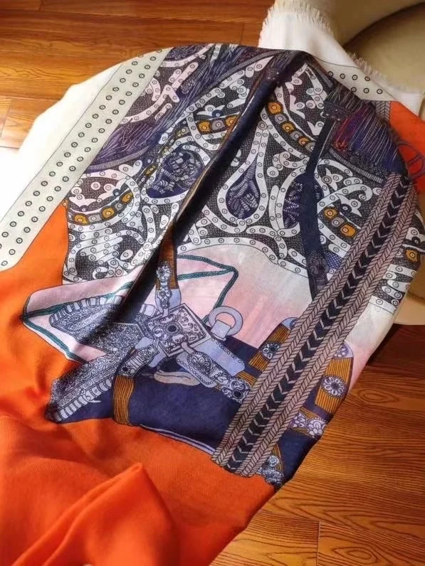 Новое поступление, теплый этнический шарф, жаккардовые шали из чистой пашмины для женщин, зима