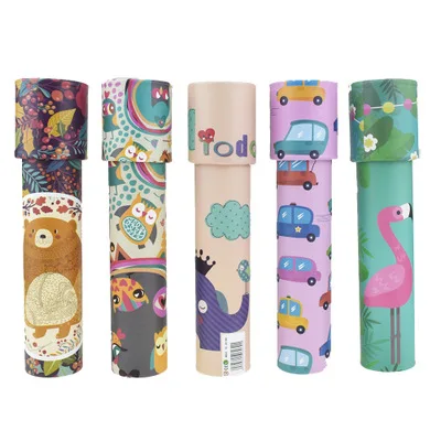 Large turning head kaleidoscope changing patterns of science and education for children