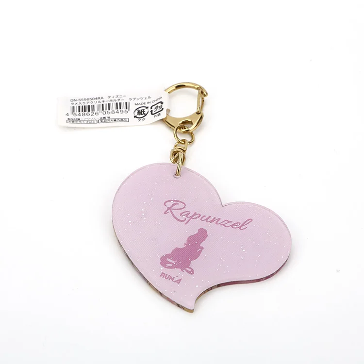 Wholesale Shape Custom Sublimation Plastic Key Chain Sparkles Holo Glitter Cute Charm Clear Anime Acrylic Keychains