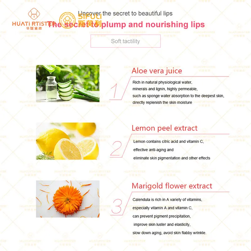 RubioAroma Hot Sale Lip Treatment Organic Hyaluronic Acid Double Sided Lip Care Scrub And Lip Mask