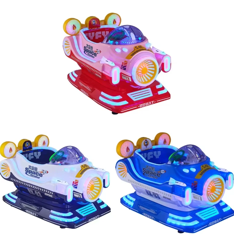 New Product arcade indoors Kids Coin Operated Plastic Car Racing Kiddie Rides Game Machine children swing car with video
