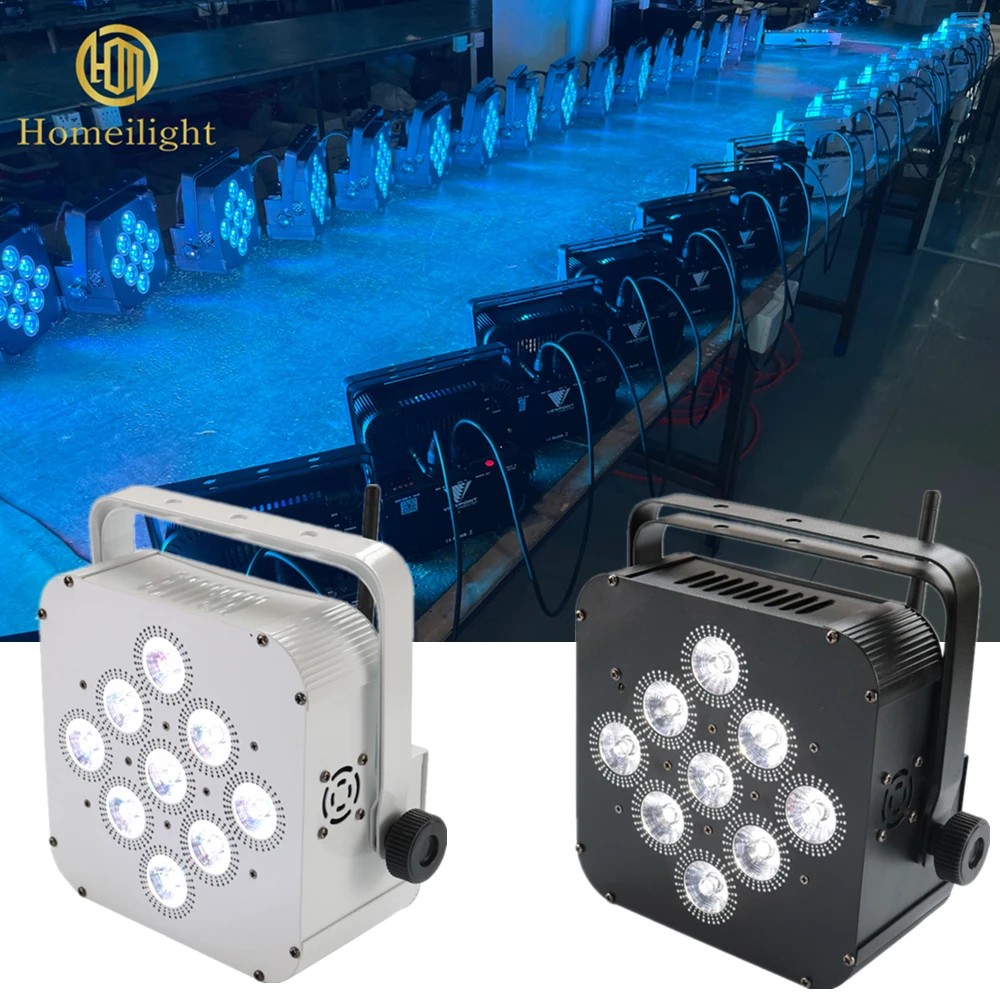 Hot Sale Led Uplight RGBWAUV 6in1 Remote Phone Battery Power 9*18W Wireless Par Light for bar Dj Wedding Stage Club Party