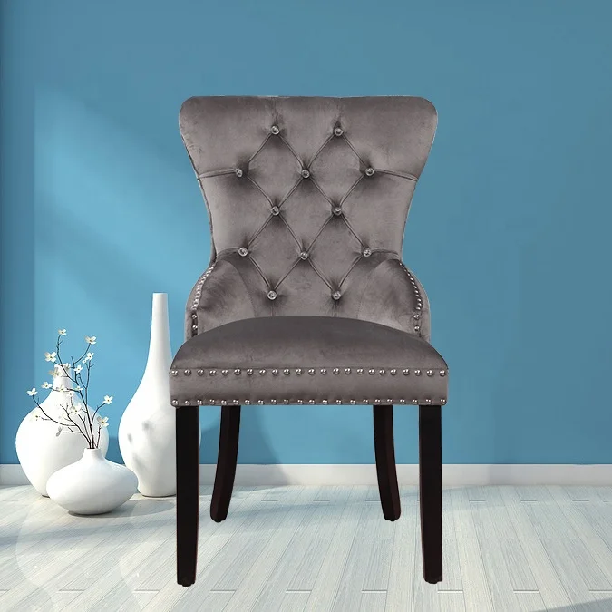 Diningzhi, лидер продаж в Европе, латунный бархатный льняной синтетический кожаный обеденный стул для отеля