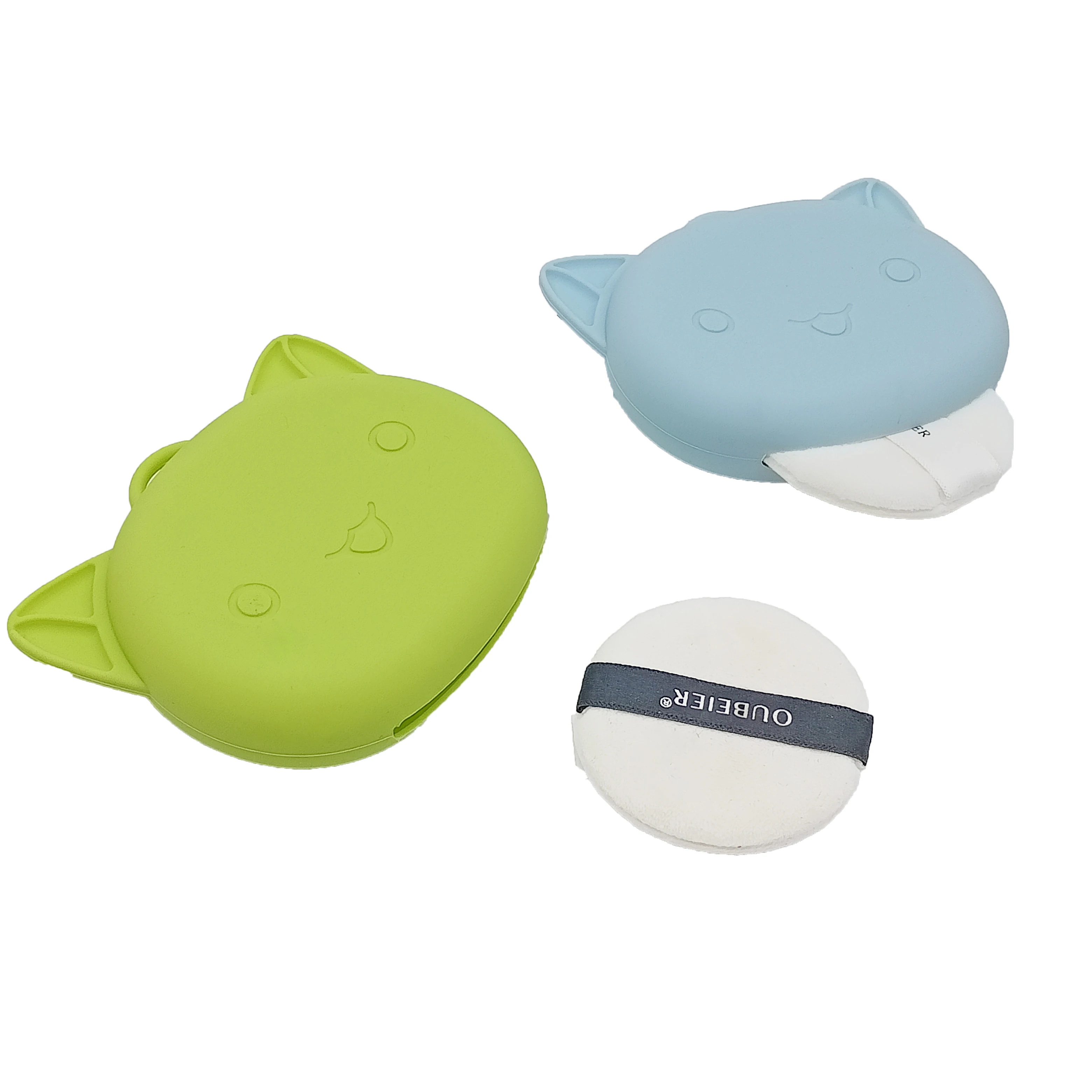 Skin-Friendly Make Up Puff Case Portable Powder Puff Bag Silicone Powder Puff Holder For Triangle Powder